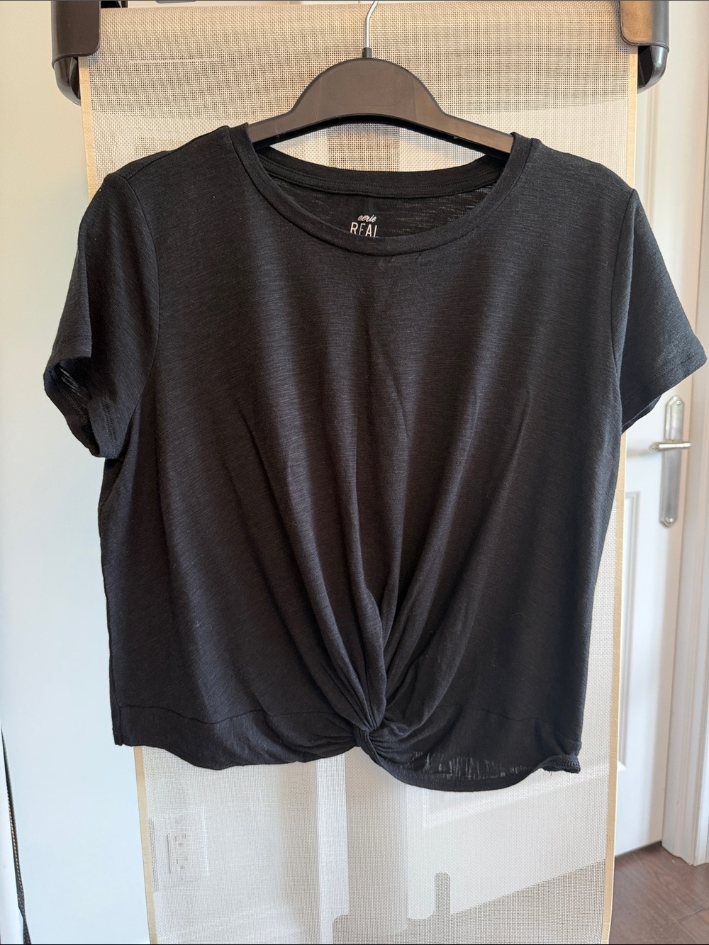 Aerie Cropped T-Shirt with Twist
